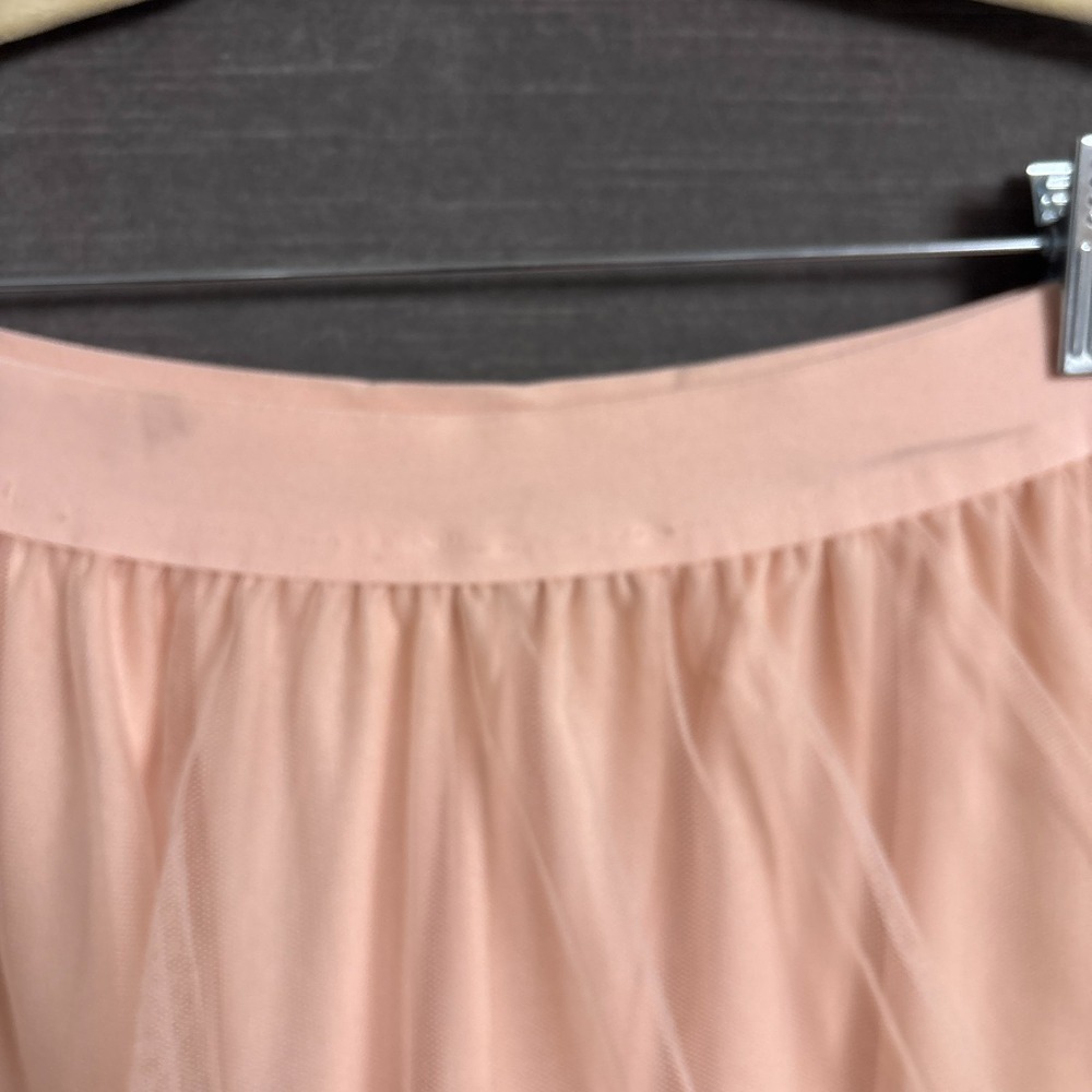 Haute Monde Skirt M Peach Pink Embroidered Tulle Mesh Embroidered Fairy Feminine - Picture 5 of 7